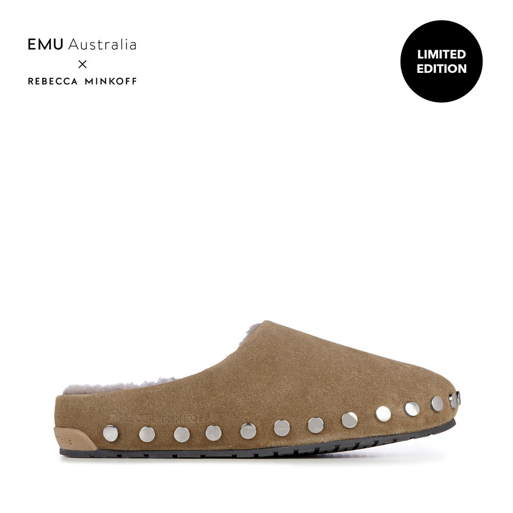 Emu Monch Stud Hausschuhe Damen Grün Deutschland SHI249058