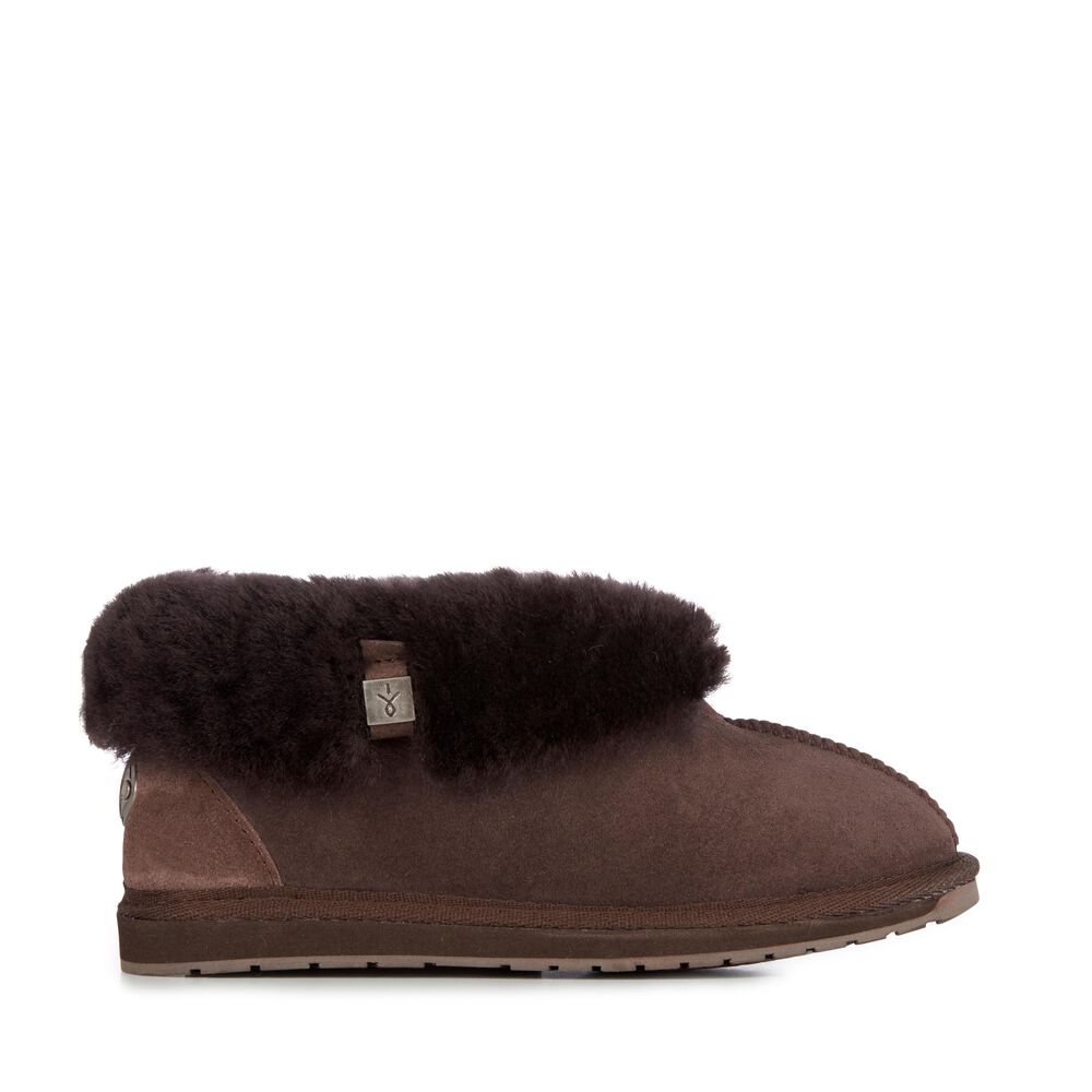 Emu Platinum Albany Hausschuhe Damen Schokolade Deutschland CEZ648312
