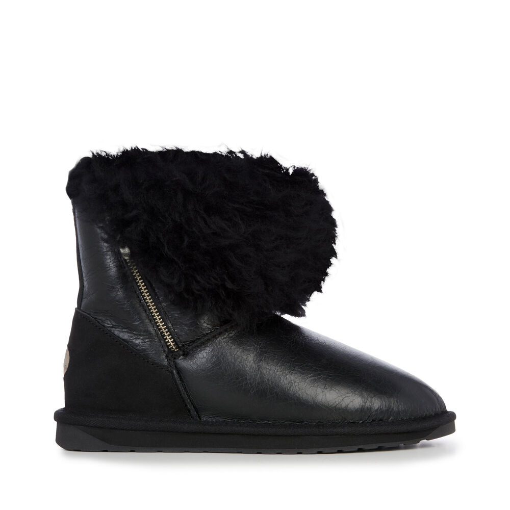 Emu Teddy Wurren Stiefel Damen Schwarz Deutschland ZKB193754