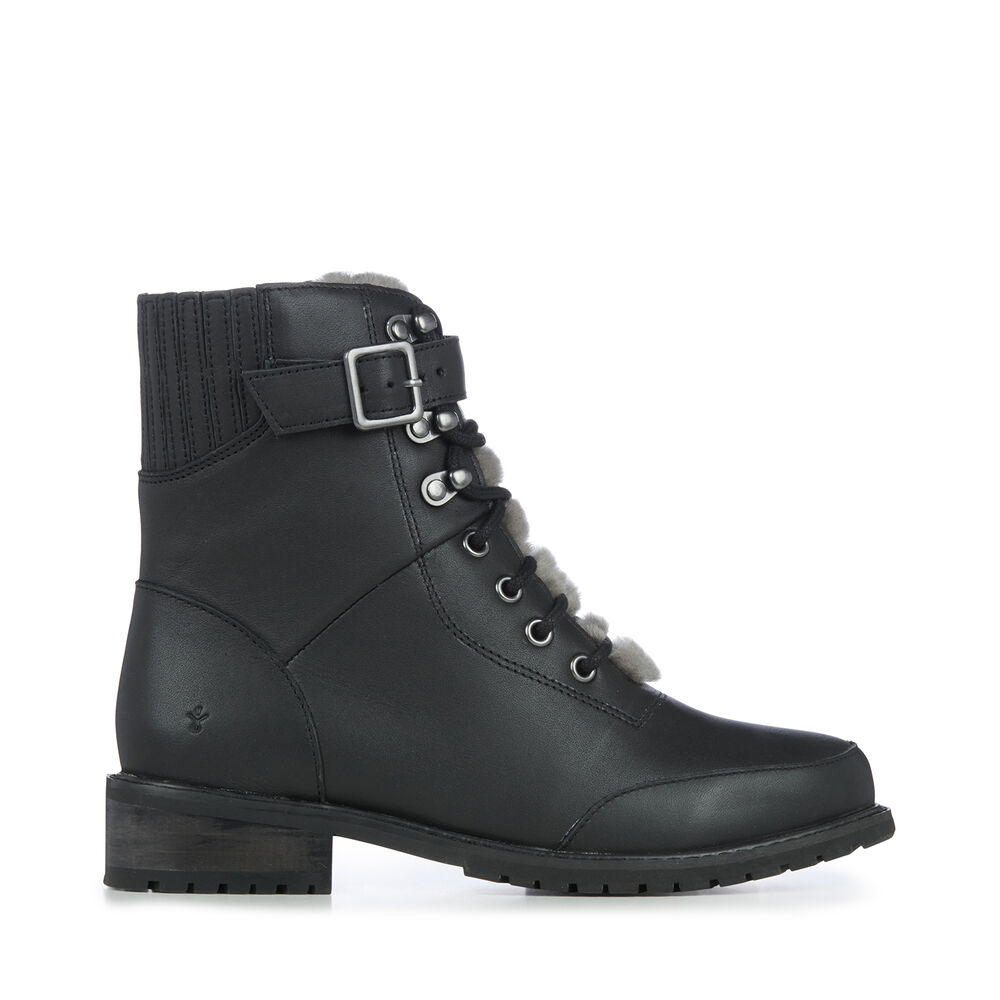 Emu Waldron Leder Stiefel Damen Schwarz Deutschland NPJ143097