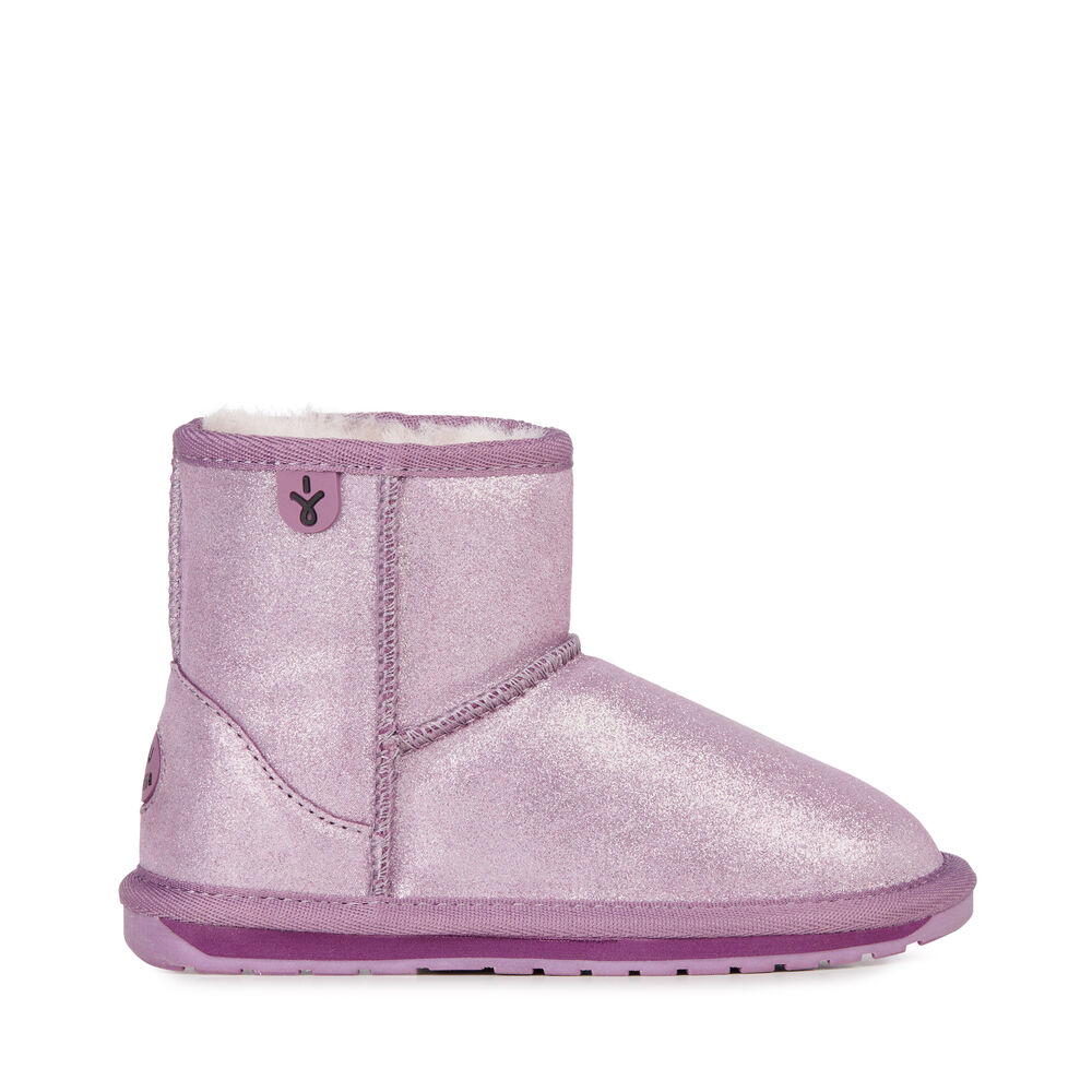 Emu Wallaby Mini Metallic Stiefel Kinder Lila Deutschland MBA914258