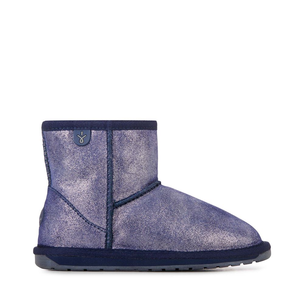 Emu Wallaby Mini Metallic Stiefel Kinder Navy Deutschland MJT593147