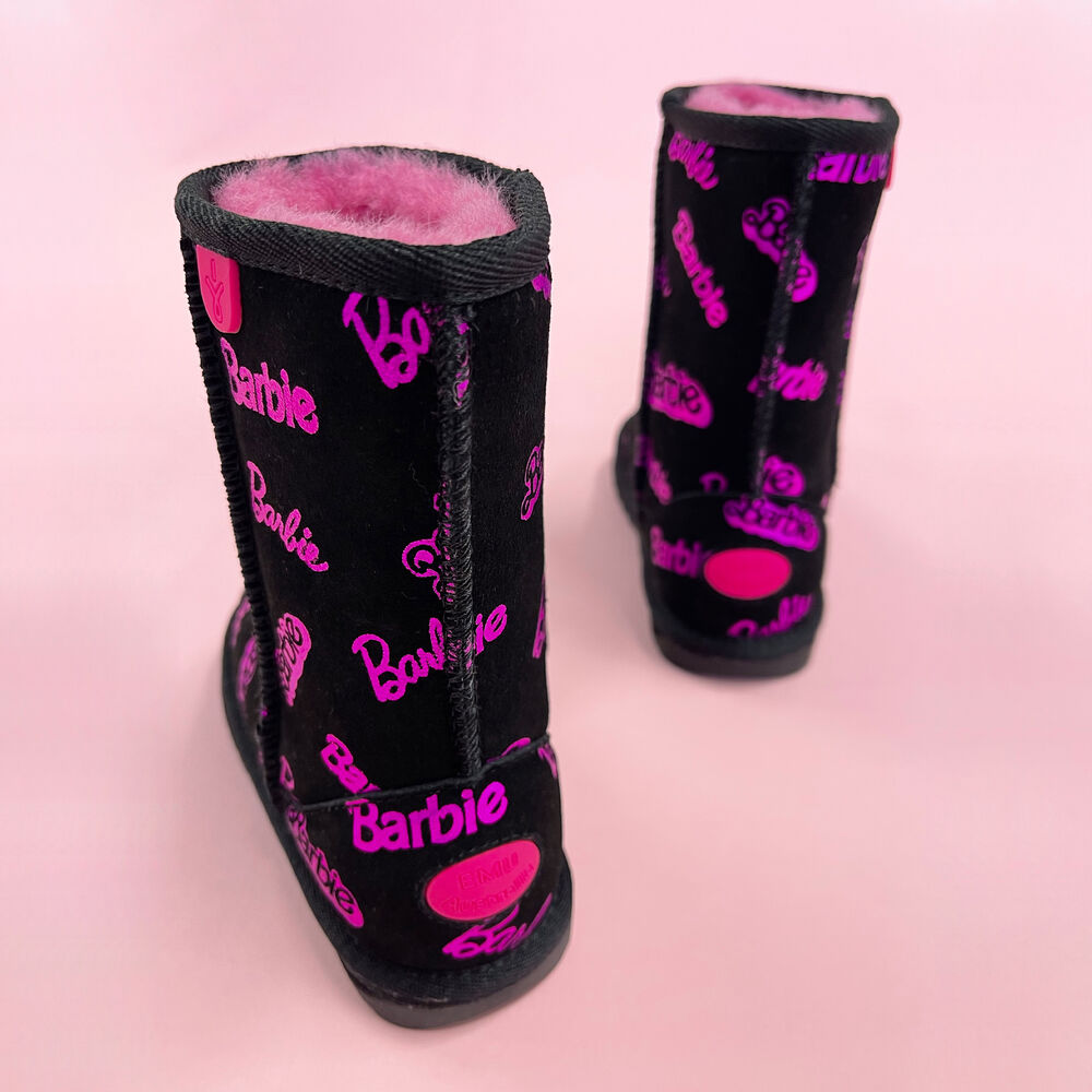 Emu Barbie™ Wallaby Print Lo Stiefel Kinder Schwarz Deutschland FTA460873
