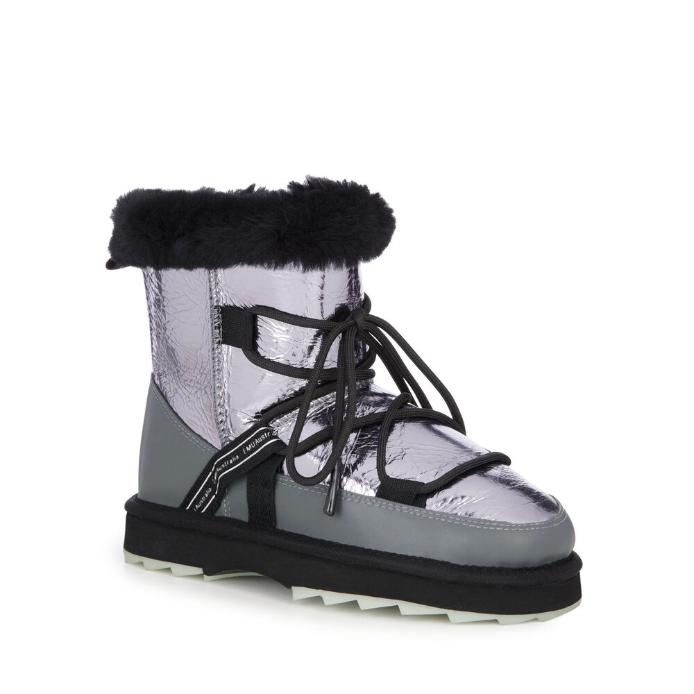 Emu Blurred Mirror Stiefel Damen Dunkelsilber Deutschland GOU536497