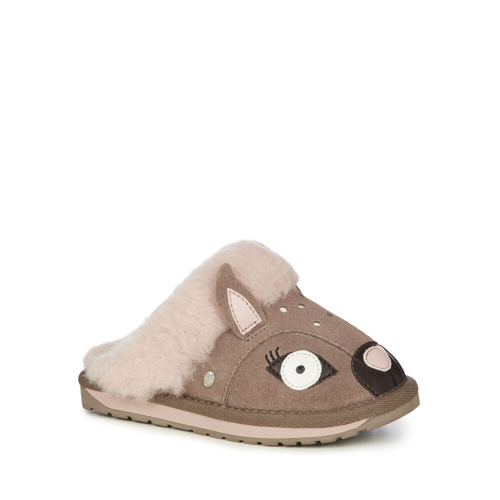 Emu Doe Hausschuhe Kinder Khaki Deutschland UCJ602518
