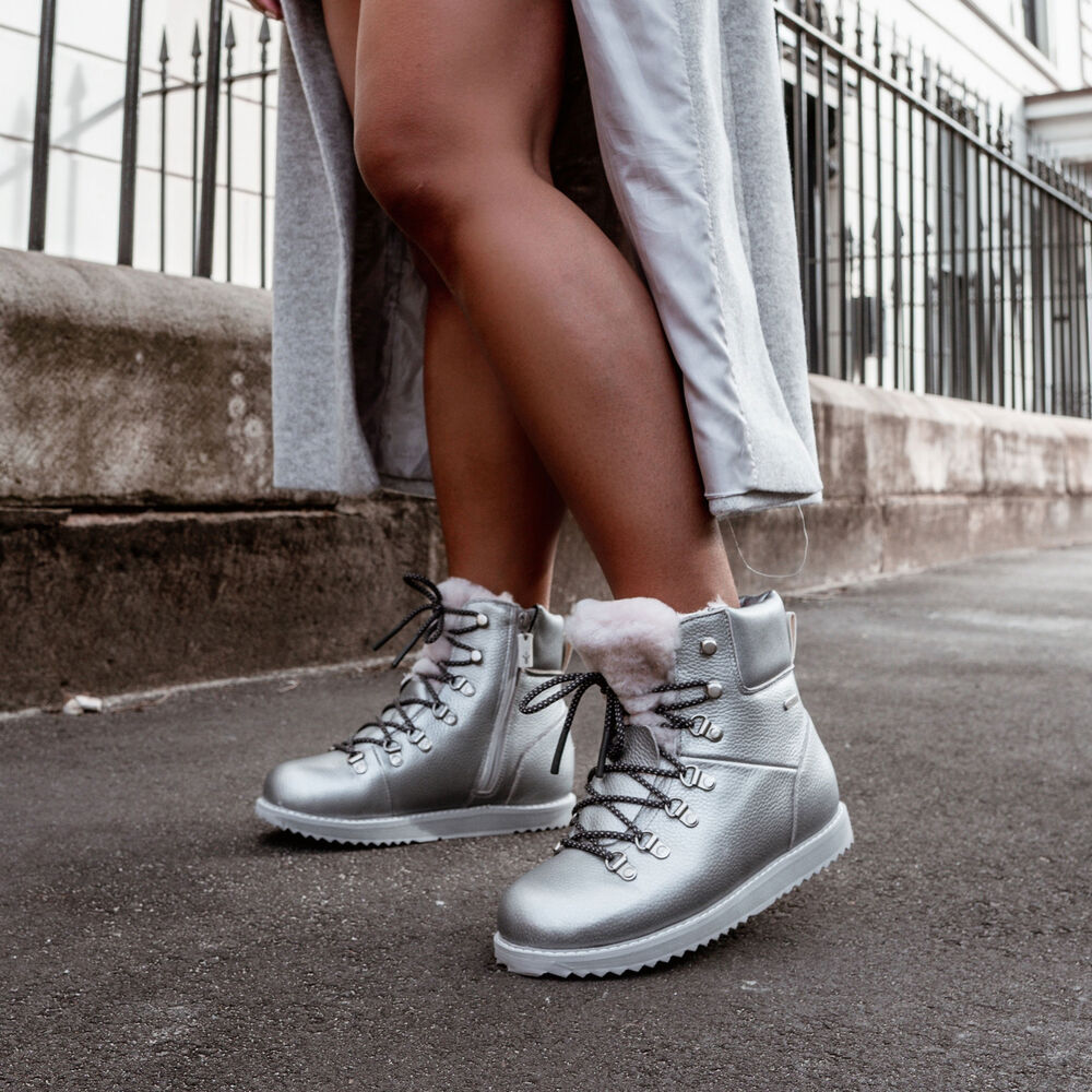 Emu Larawag Stiefel Damen Dunkelsilber Deutschland BYV742086