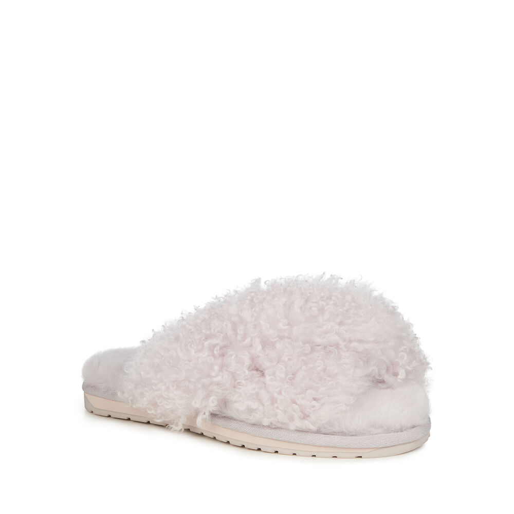 Emu Mayberry Curly Hausschuhe Damen Hellgrau Deutschland RDA310452