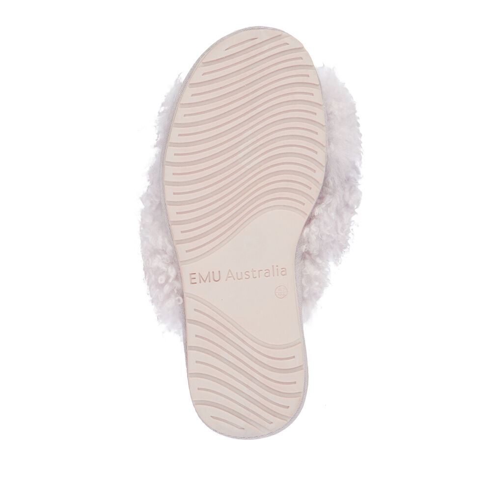 Emu Mayberry Curly Hausschuhe Damen Hellgrau Deutschland RDA310452