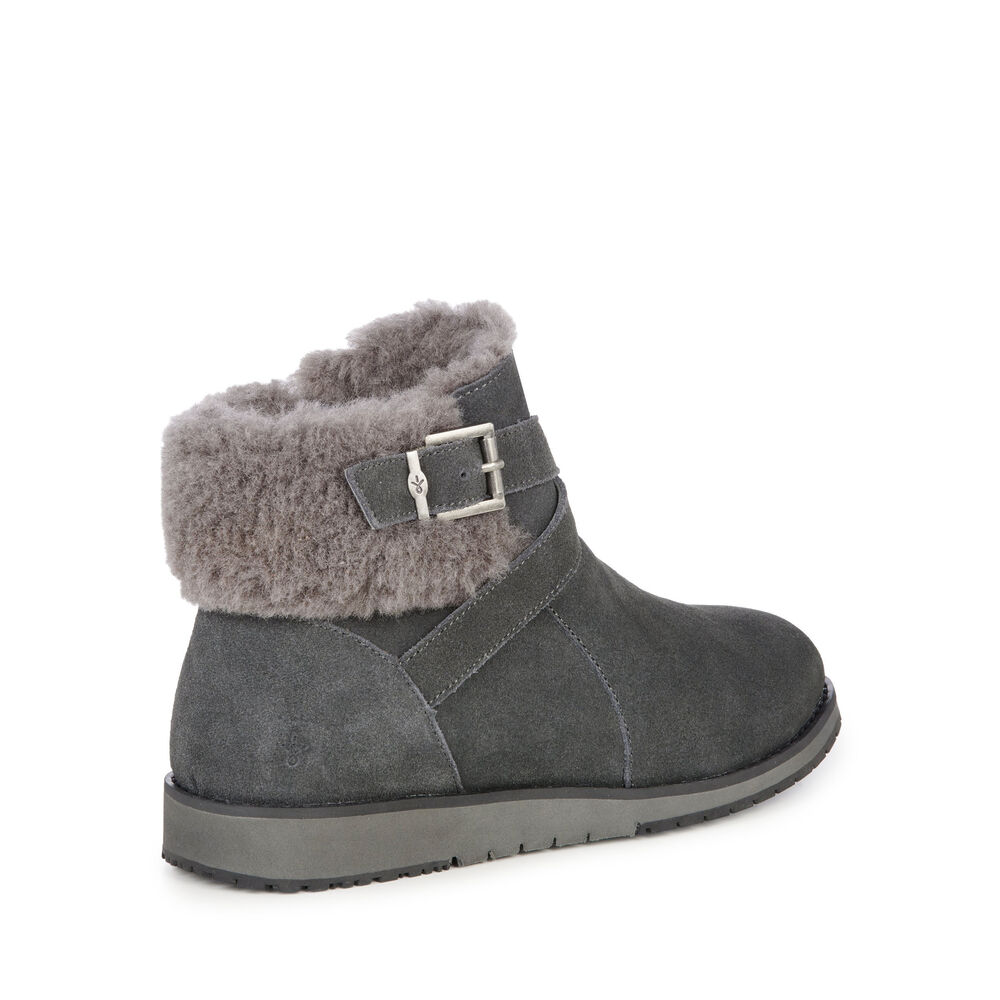 Emu Merak Stiefel Damen Dunkelschwarz Grau Deutschland WLA639041