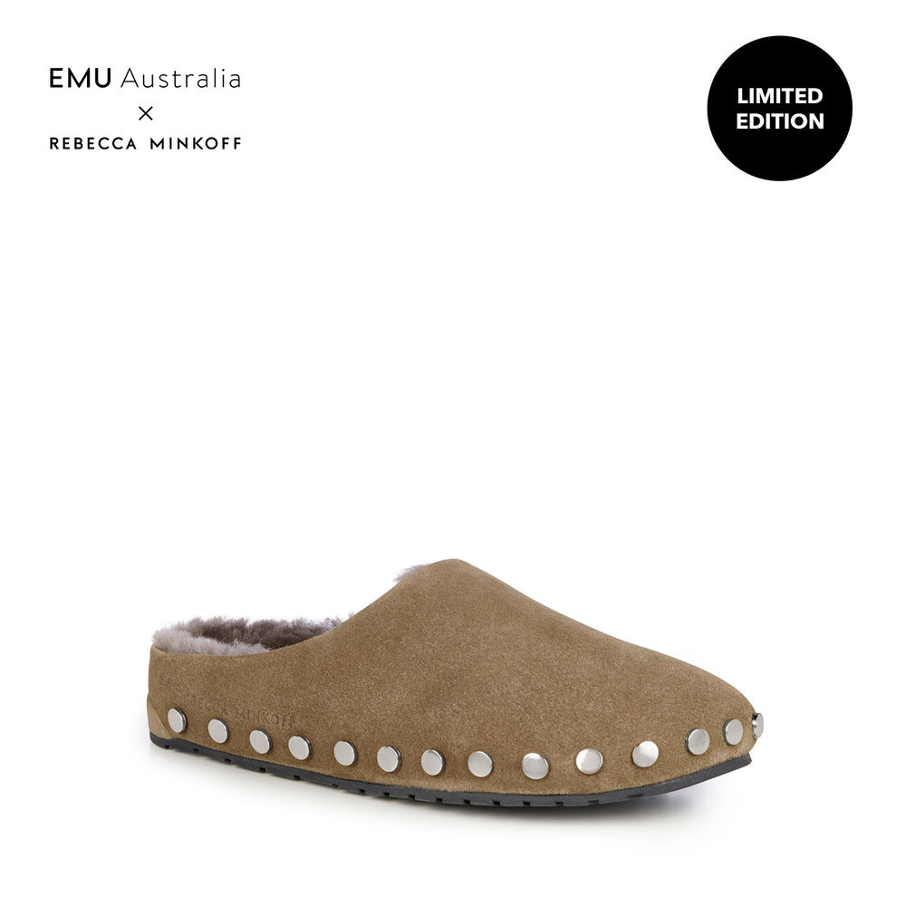 Emu Monch Stud Hausschuhe Damen Grün Deutschland SHI249058