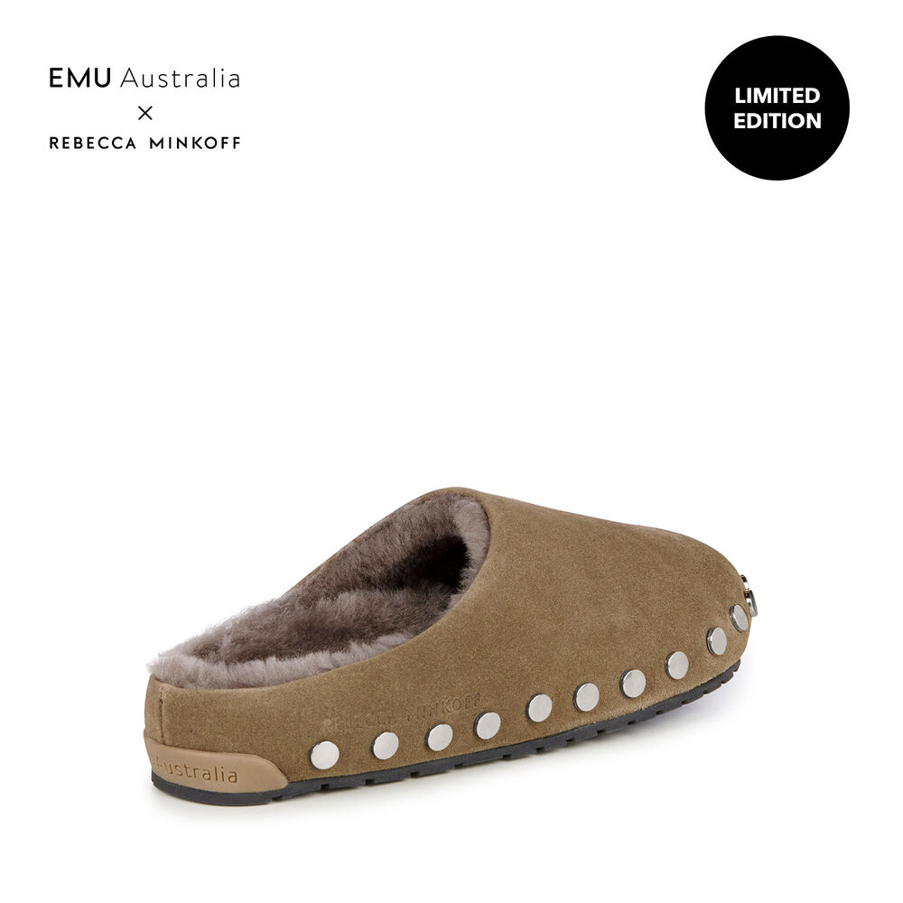 Emu Monch Stud Hausschuhe Damen Grün Deutschland SHI249058