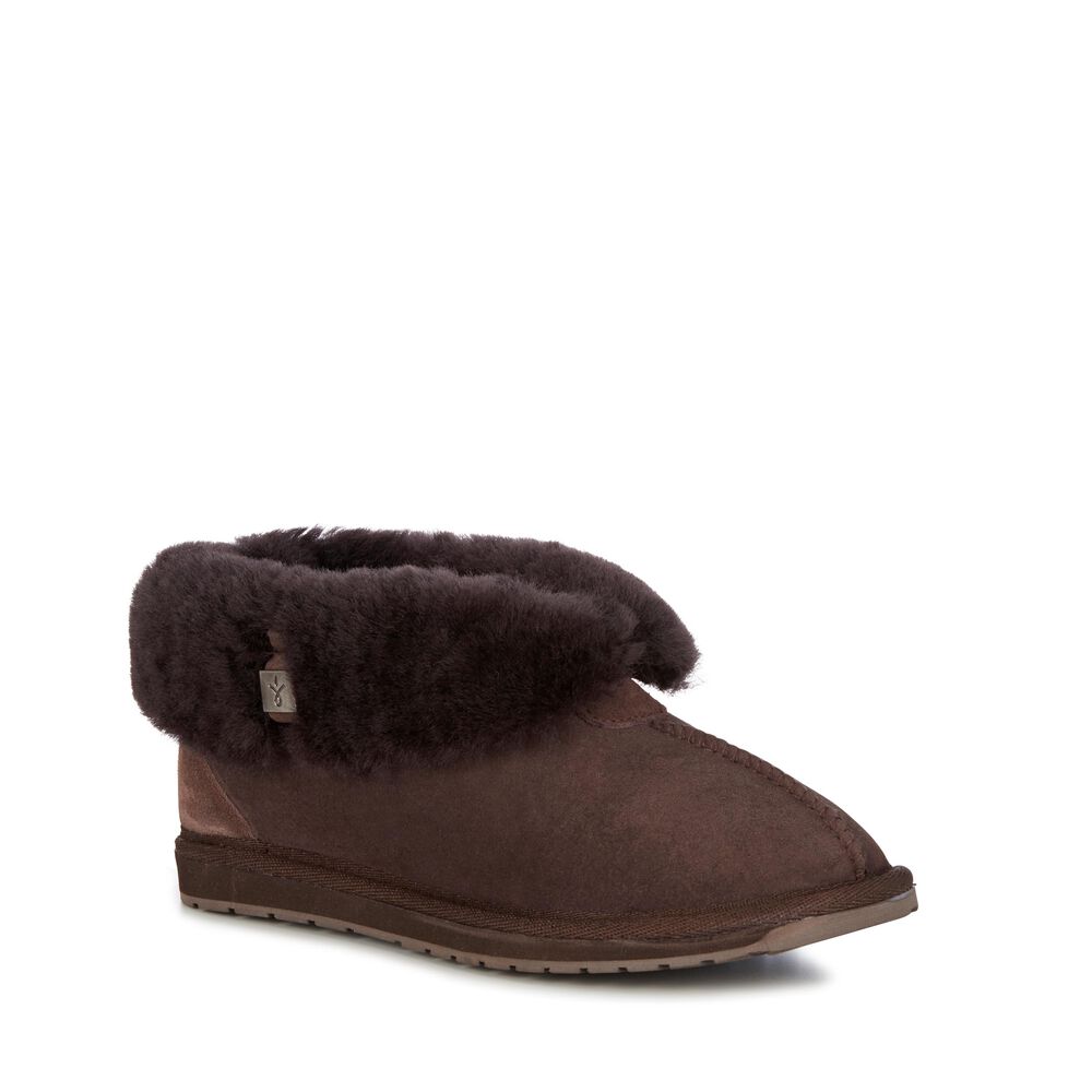 Emu Platinum Albany Hausschuhe Damen Schokolade Deutschland CEZ648312