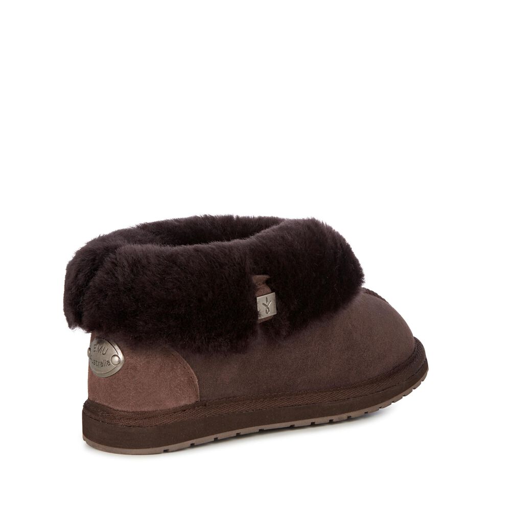 Emu Platinum Albany Hausschuhe Damen Schokolade Deutschland CEZ648312