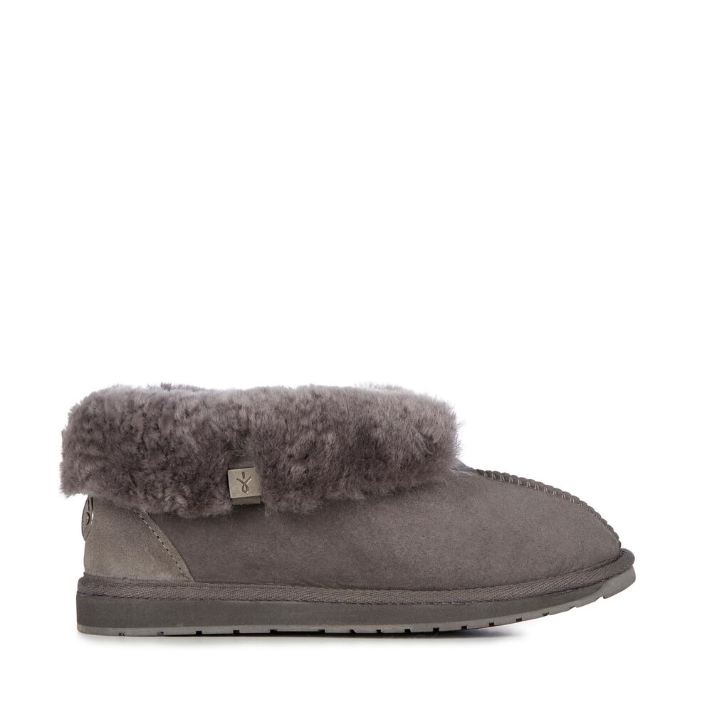 Emu Platinum Albany Hausschuhe Damen Tiefesgrau Deutschland STX621470