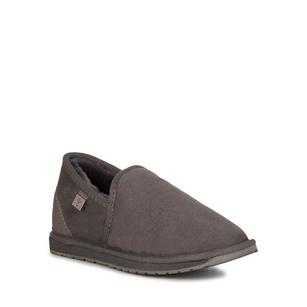 Emu Platinum Ashford Hausschuhe Herren Tiefesgrau Deutschland QJO285036