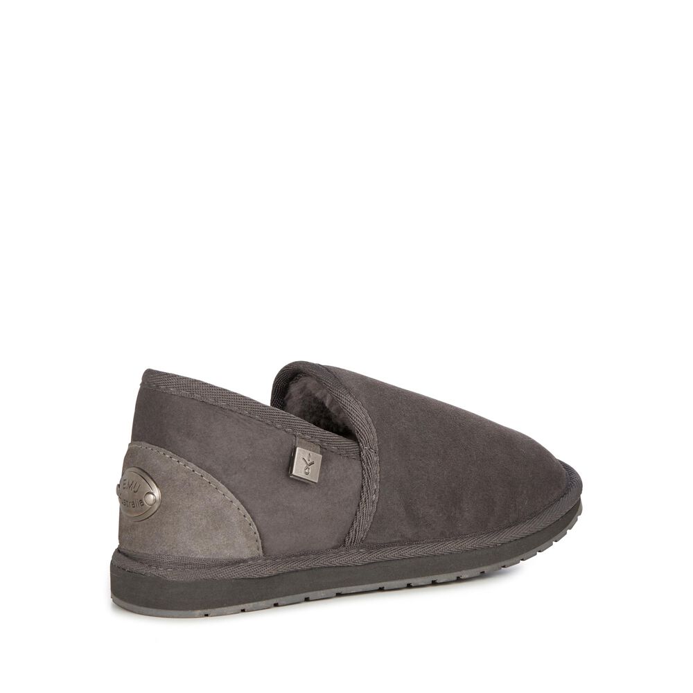 Emu Platinum Ashford Hausschuhe Herren Tiefesgrau Deutschland QJO285036