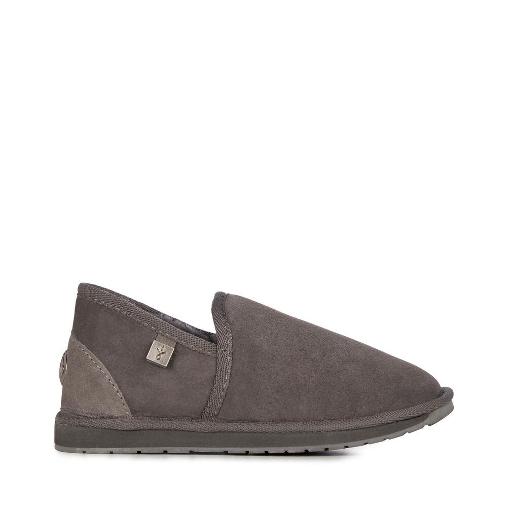 Emu Platinum Ashford Hausschuhe Herren Tiefesgrau Deutschland QJO285036