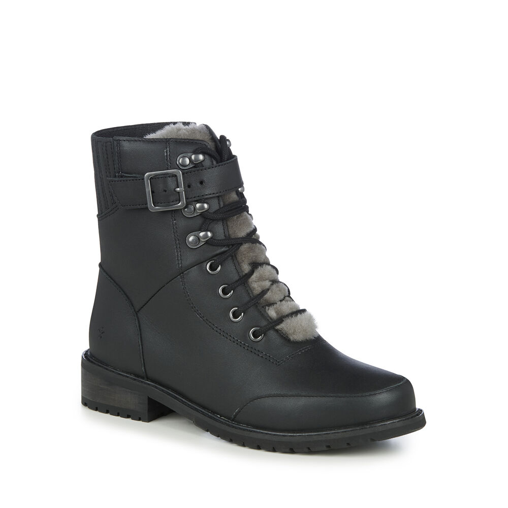 Emu Waldron Leder Stiefel Damen Schwarz Deutschland NPJ143097