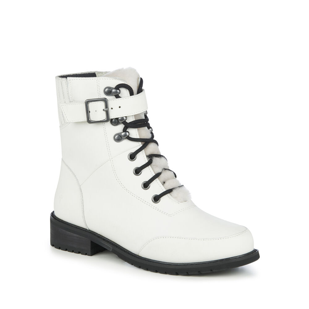 Emu Waldron Leder Stiefel Damen Weiß Deutschland GKQ539267