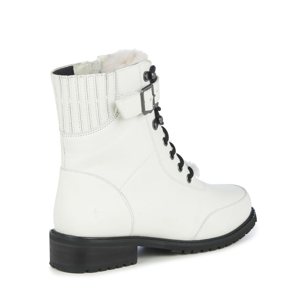 Emu Waldron Leder Stiefel Damen Weiß Deutschland GKQ539267