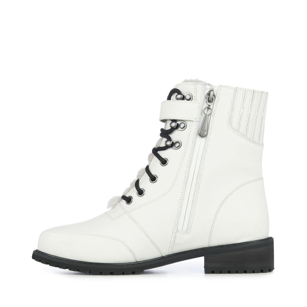 Emu Waldron Leder Stiefel Damen Weiß Deutschland GKQ539267