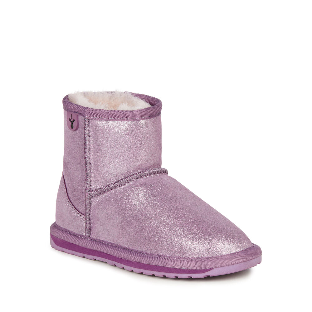 Emu Wallaby Mini Metallic Stiefel Kinder Lila Deutschland MBA914258