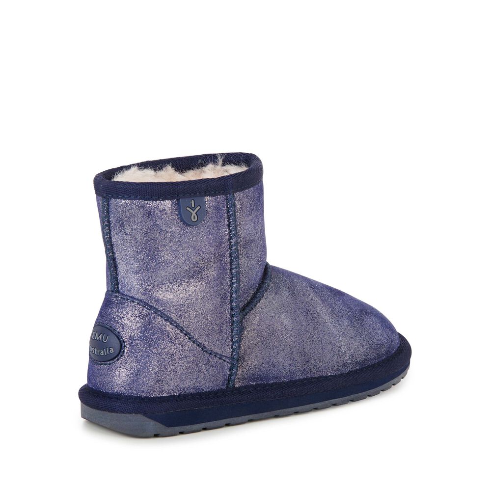 Emu Wallaby Mini Metallic Stiefel Kinder Navy Deutschland MJT593147