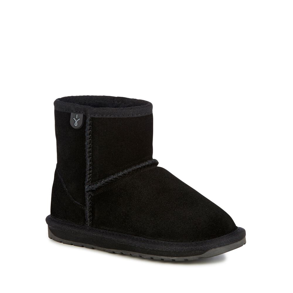 Emu Wallaby Mini Stiefel Kinder Schwarz Deutschland TIM479185